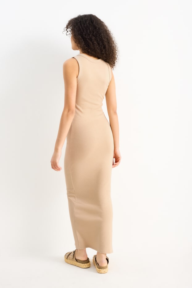 Femmes - Robe moulante - beige