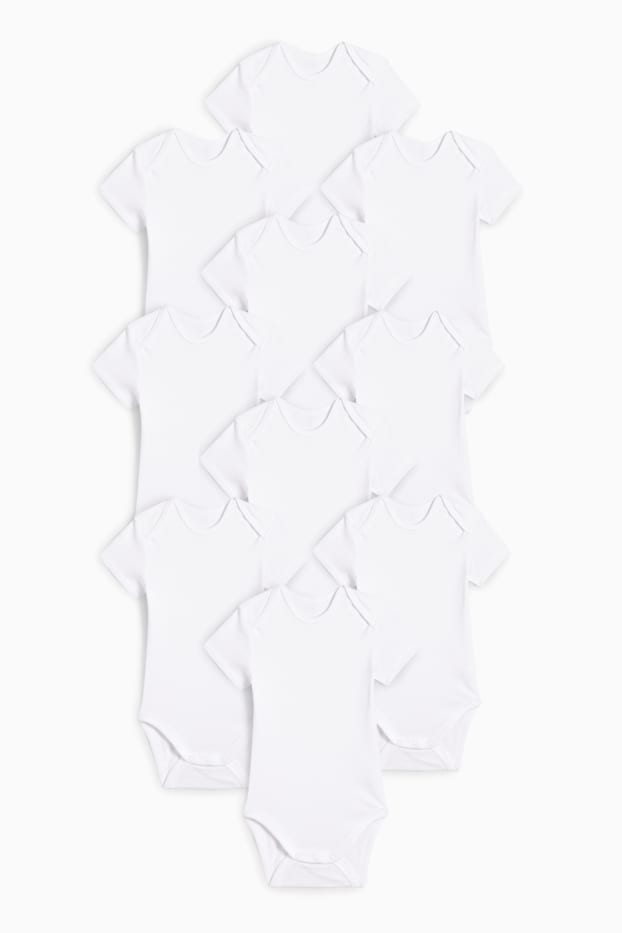 Unisexe - Lot de 10 - bodys pour bébé - blanc