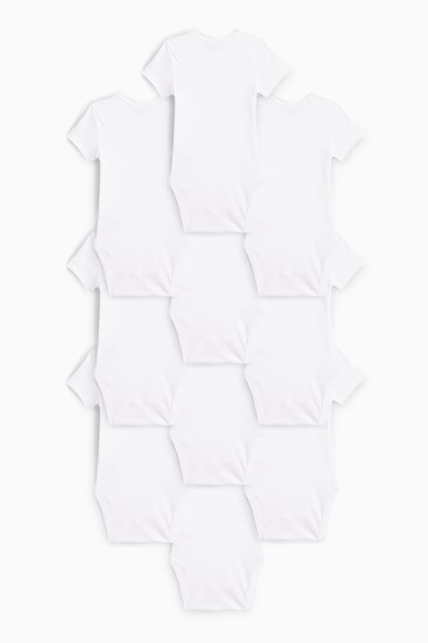 Unisexe - Lot de 10 - bodys pour bébé - blanc