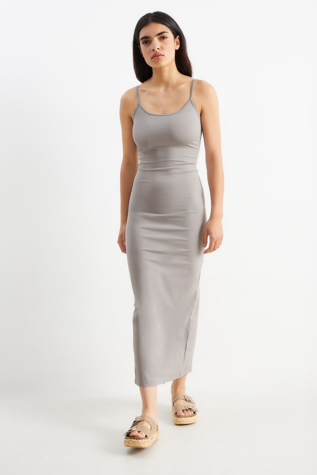 Femmes - Robe moulante - gris