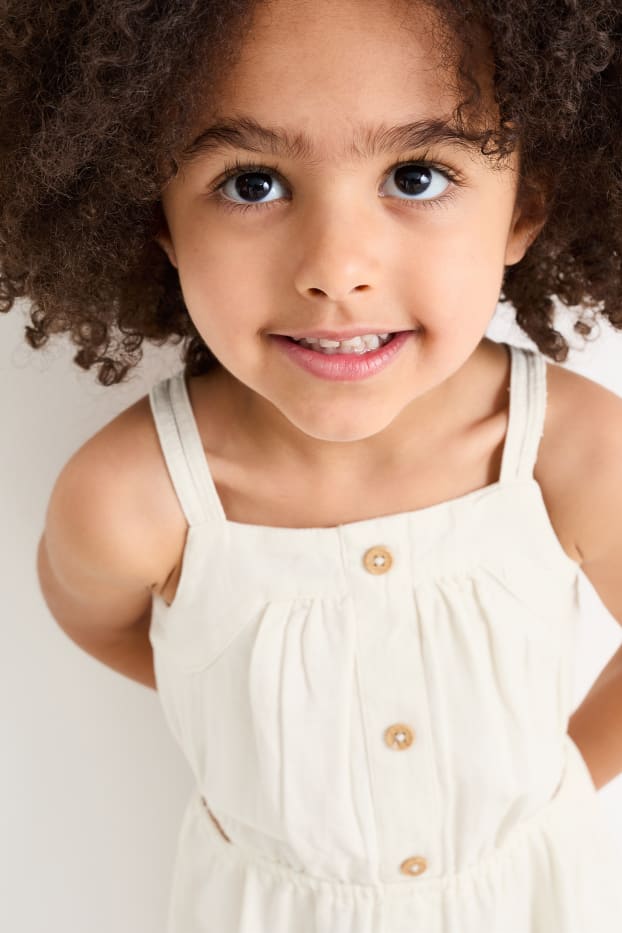 Kinder Mädchen - Kleid - cremeweiß