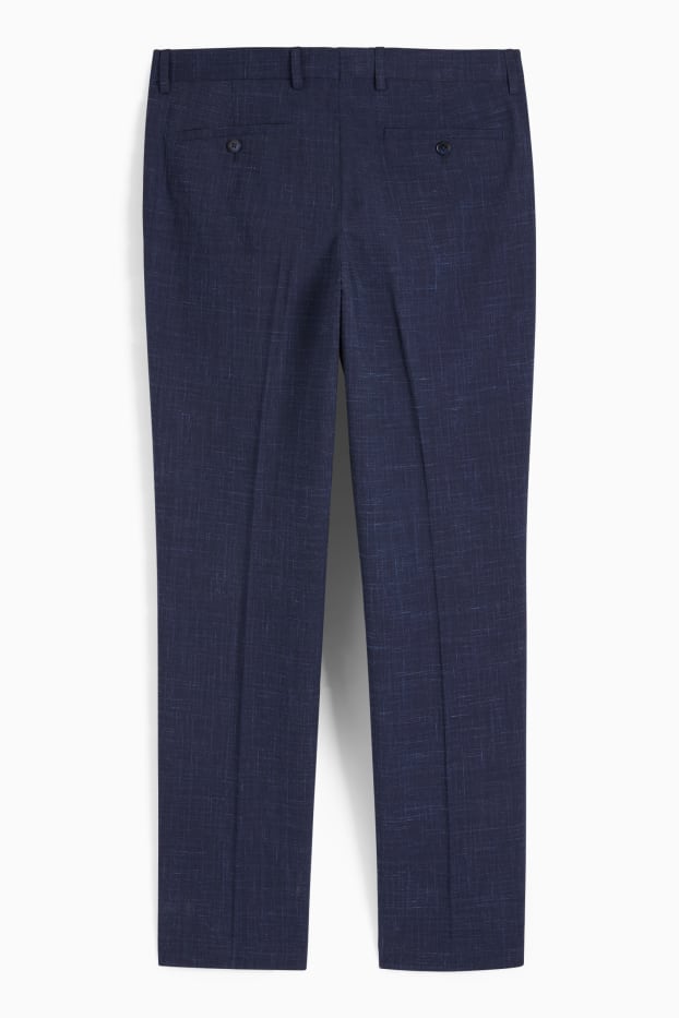 Men - Mix-and-match suit trousers - regular fit - Flex - dark blue