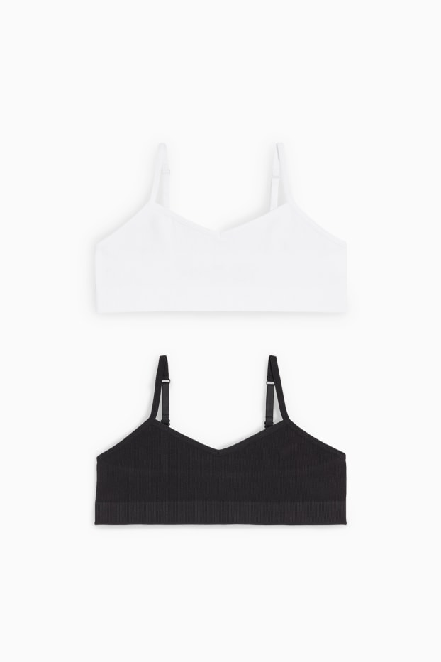 Niños: niñas - Pack de 2 - bustiers - negro