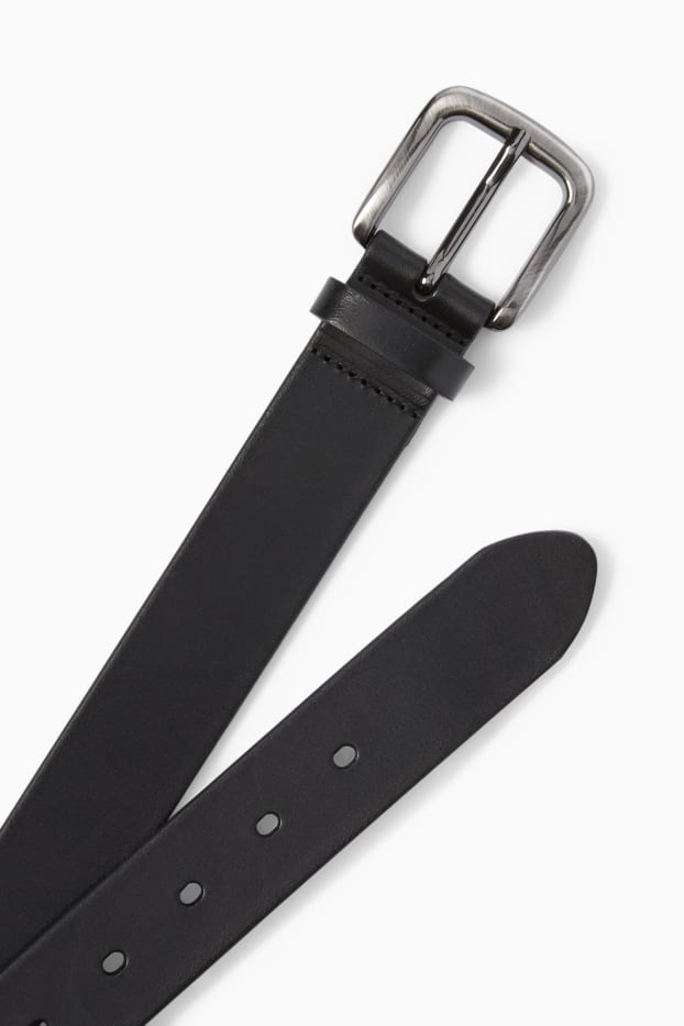 Hommes - Ceinture en cuir - noir