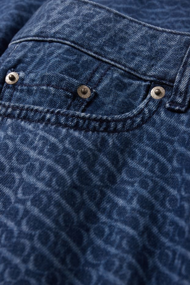 Dona - Faldilla texana - estampat - texà blau
