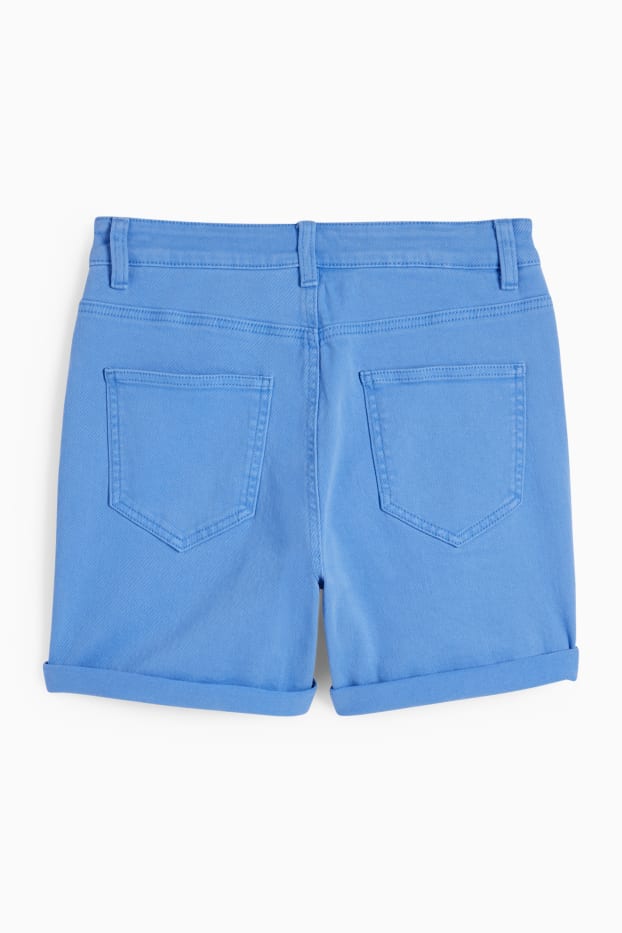 Damen - Shorts - High Waist - blau