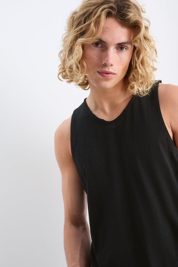 Heren - Tanktop - zwart