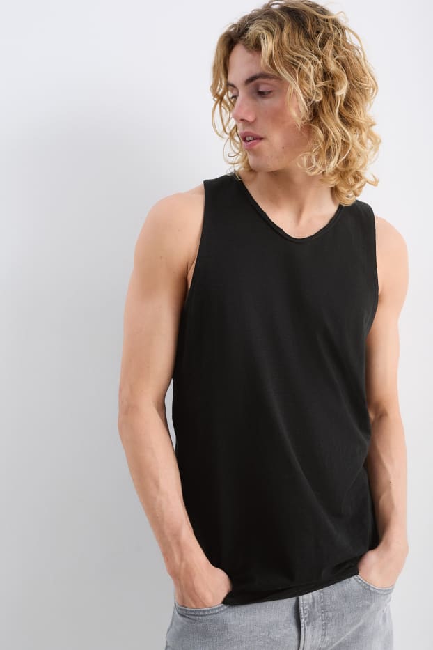 Heren - Tanktop - zwart