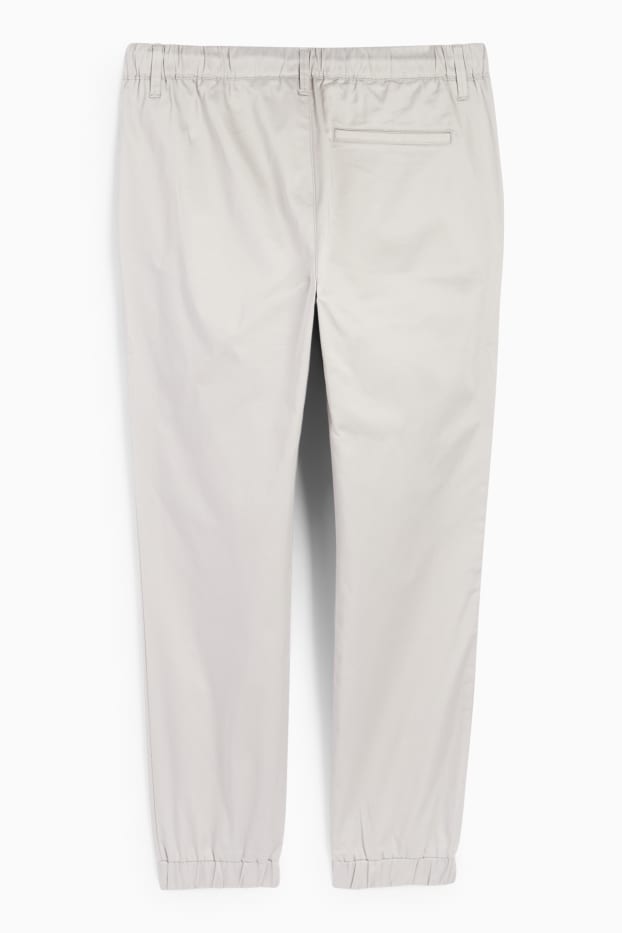 Heren - Joggingbroek - tapered fit - grijs