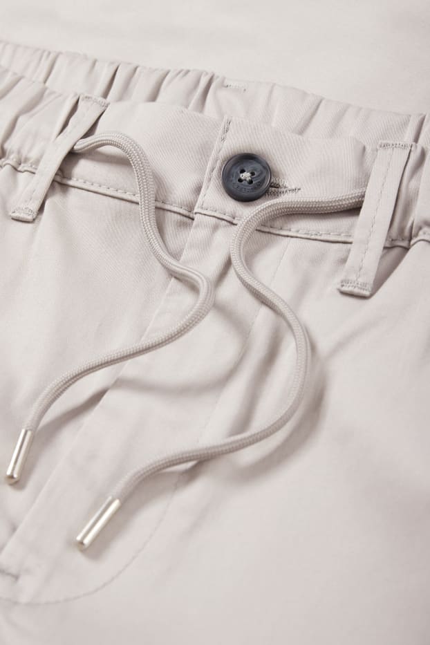 Heren - Joggingbroek - tapered fit - grijs