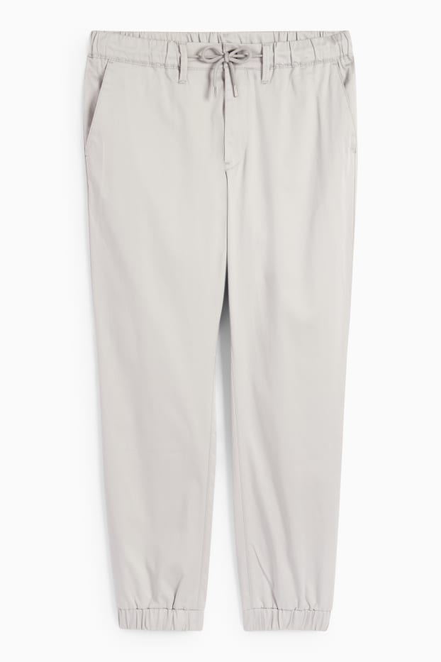 Heren - Joggingbroek - tapered fit - grijs