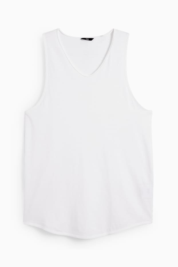 Pánské - Tank top - bílá