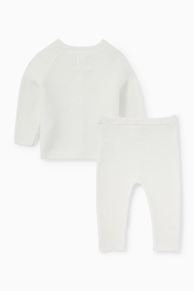 Baby Girls - Baby outfit - 2 piece - cremewhite