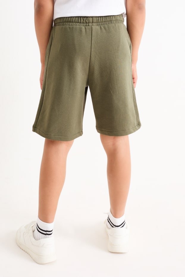 Bambini - Confezione da 2 - shorts di felpa - kaki