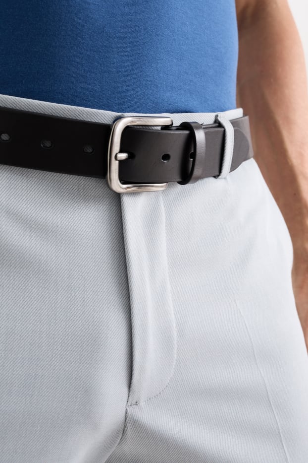 Hommes - Ceinture en cuir - noir