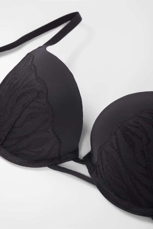 Femmes - Soutien-gorge avec armatures - DEMI - push-up - noir