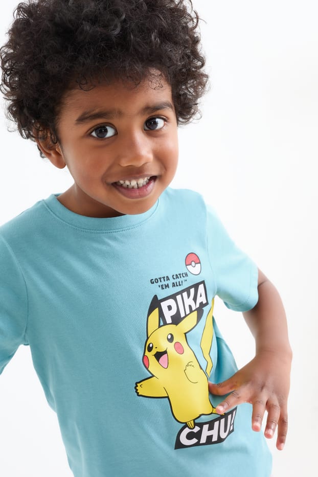 Dzieci chłopcy - Wielopak, 2 szt. - Pokémon - koszulka z krótkim rękawem - niebieski
