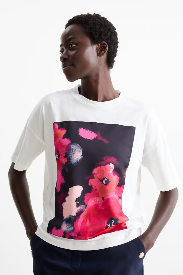 Women - T-shirt - cremewhite