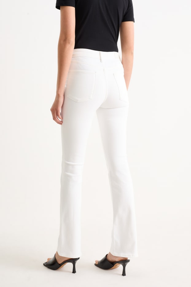 Dames - Bootcut jeans - mid waist - LYCRA® - crème wit