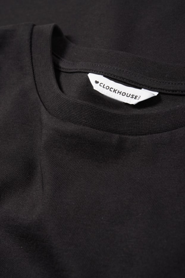 Damen - Crop T-Shirt - schwarz