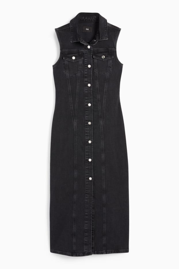 Women - Denim dress - LYCRA® - denim-dark gray