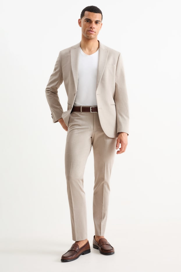 Herren - Baukasten-Hose - Slim Fit - Flex - 4 Way Stretch - hellbeige