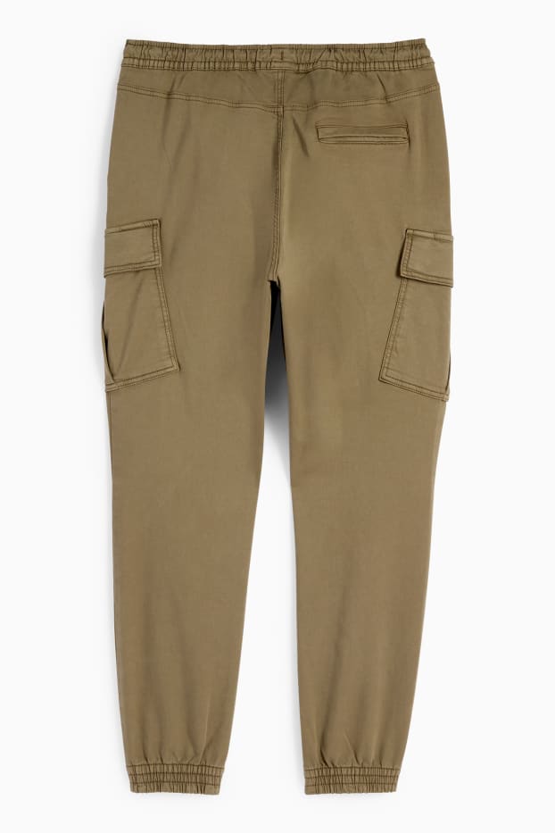 Hommes - Pantalon cargo - tapered fit - LYCRA® - kaki