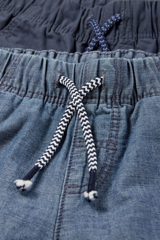 Enfants garçons - Lot de 2 - bermudas - bleu foncé