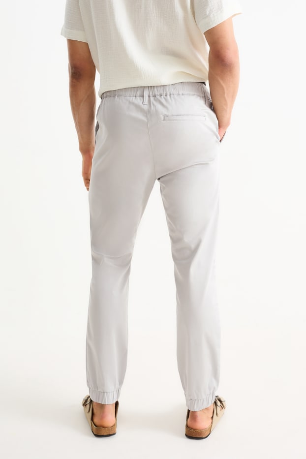Heren - Joggingbroek - tapered fit - grijs