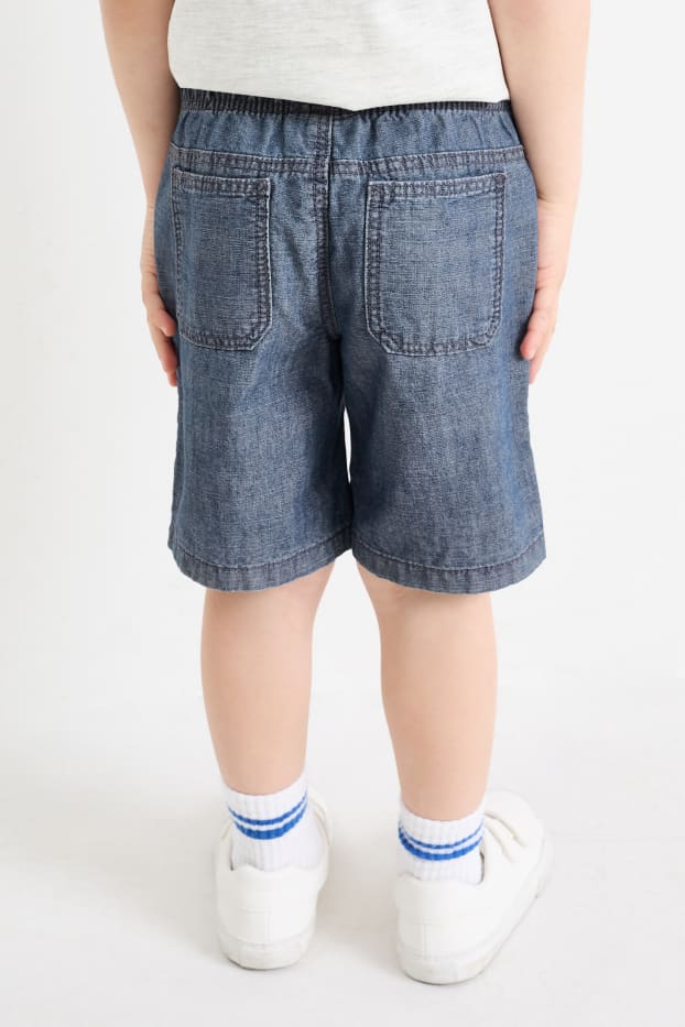 Enfants garçons - Lot de 2 - bermudas - bleu foncé