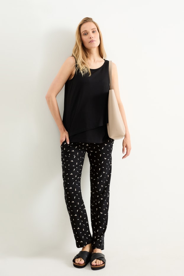 Donna - Pantaloni premaman - fantasia - nero