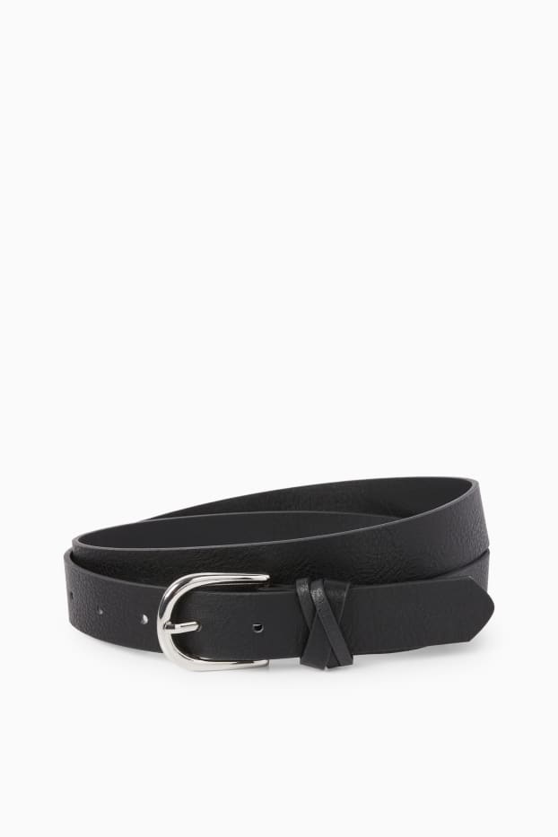 Donna - Cintura - similpelle - nero
