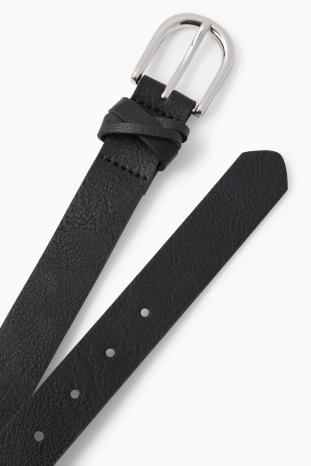 Donna - Cintura - similpelle - nero