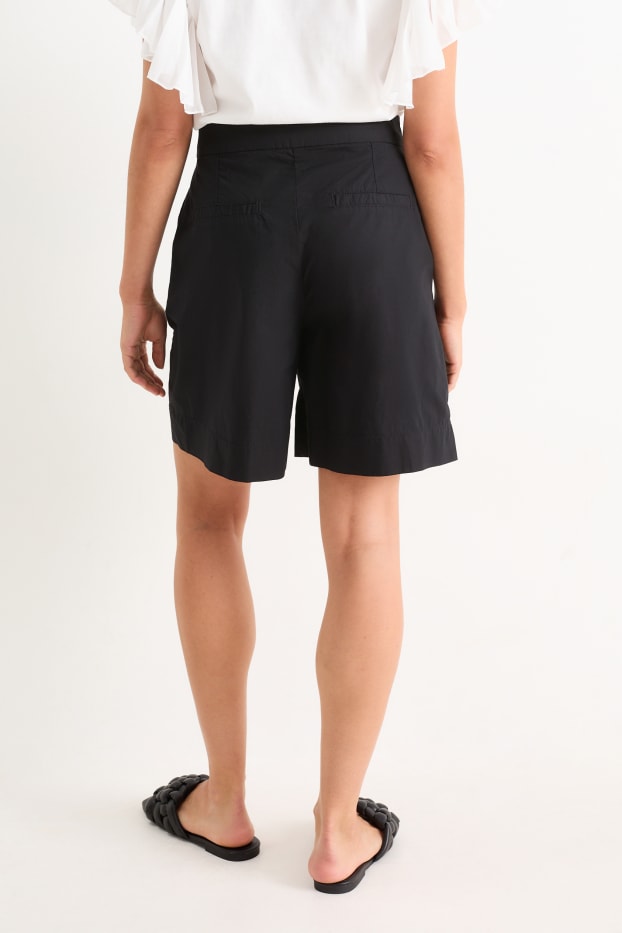 Women - Shorts - high waist - black