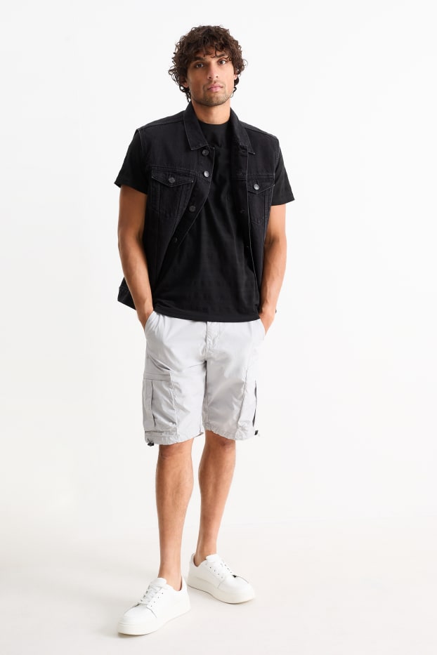 Hommes - Short cargo - gris clair