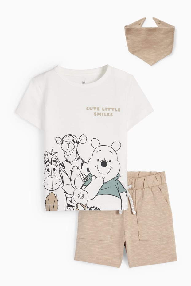 Baby Buben - Winnie Puuh - Baby-Outfit - 3 teilig - hellbeige