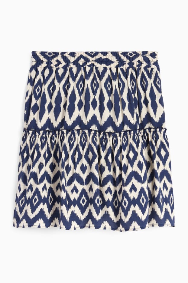 Donna - Minigonna - con motivi - blu