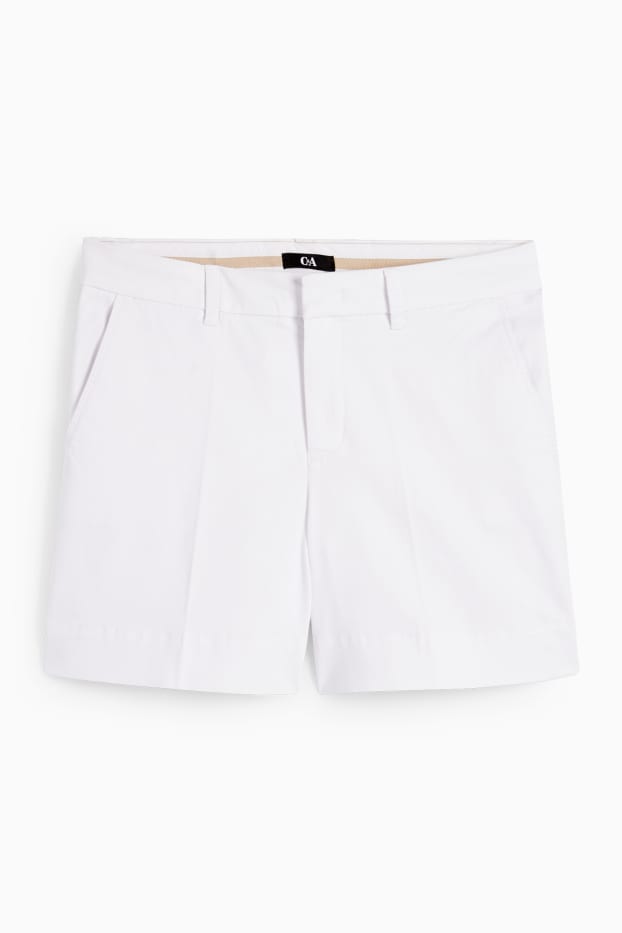 Dona - Pantalons curts - mid waist - blanc