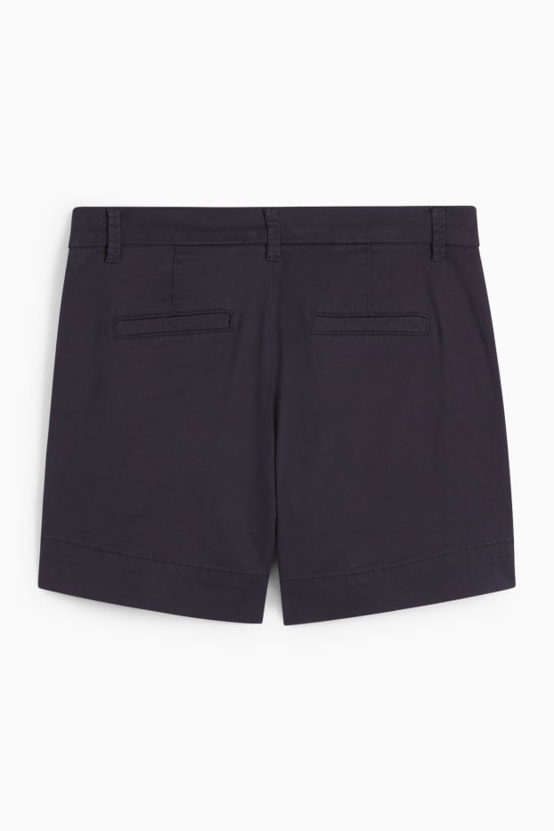 Dames - Shorts - mid waist - donkerblauw