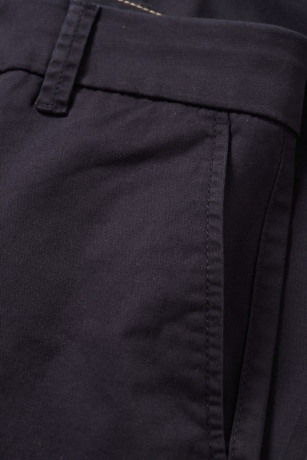 Dames - Shorts - mid waist - donkerblauw