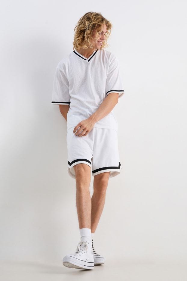 Heren - Sweatshort - wit