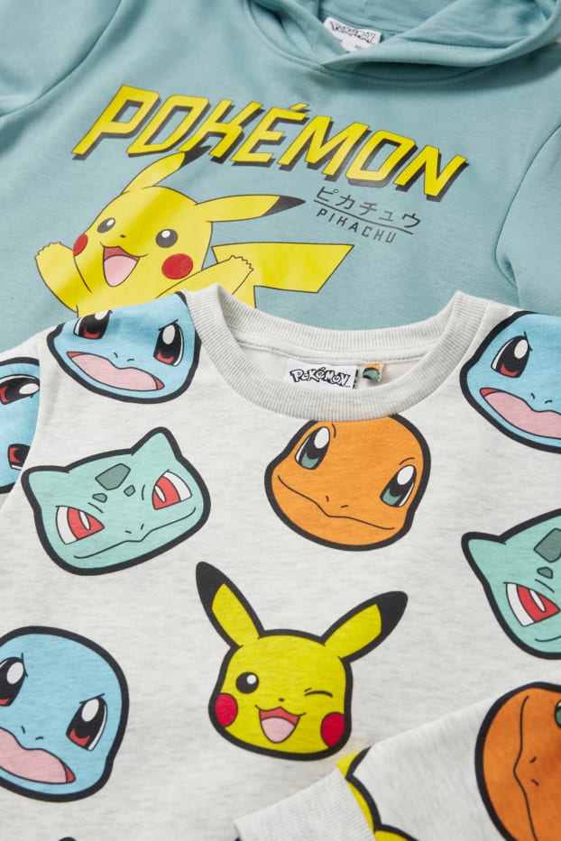 Copii - Băieți - Multipack 2 buc. - Pokémon - bluză de molton și hanorac - turcoaz