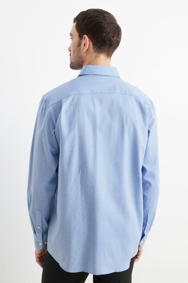 Hommes - Chemise de bureau - regular fit - col cutaway - facile à repasser - bleu clair