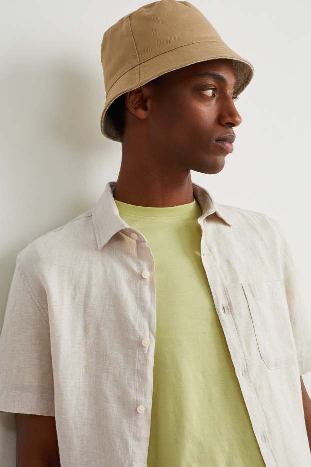 Herren - Leinenhemd - Regular Fit - Kent - hellbeige