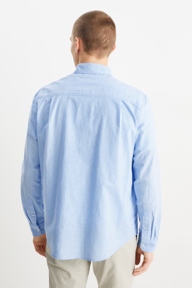 Uomo - Camicia Oxford - regular fit - button down - azzurro