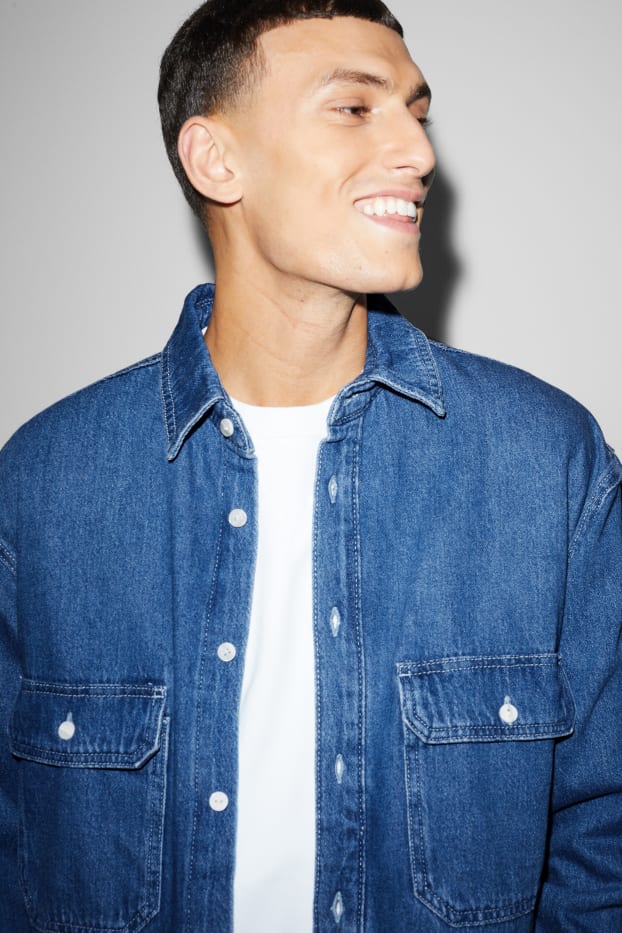 Men - Denim shirt jacket - blue denim