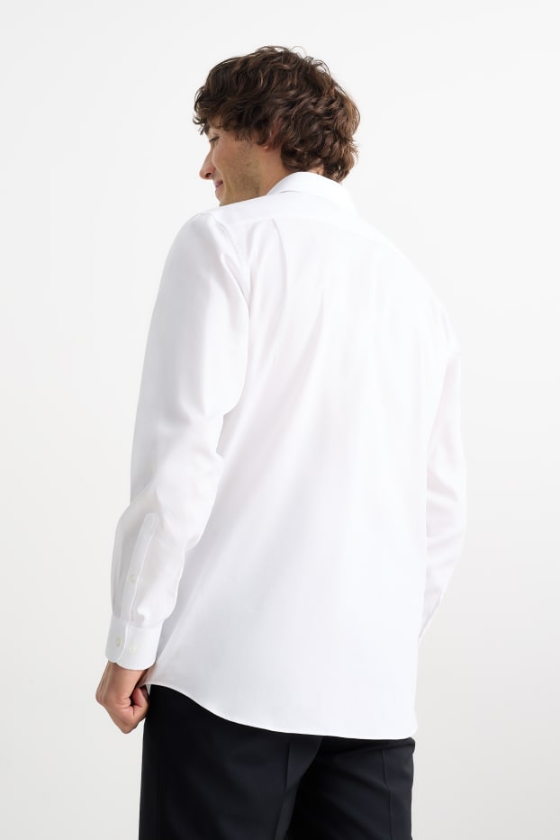 Heren - Business-overhemd - regular fit - cut away - gemakkelijk te strijken - wit