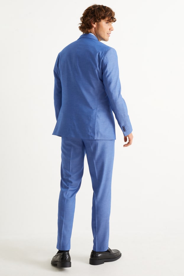 Hommes - Costume à cravate - regular fit - 4 pièces - bleu