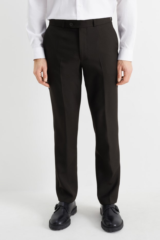Hommes - Pantalon de costume - regular fit - noir
