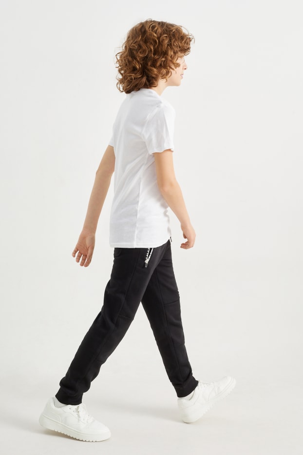 Kinder Jungen - Multipack 2er - Jogginghose - schwarz